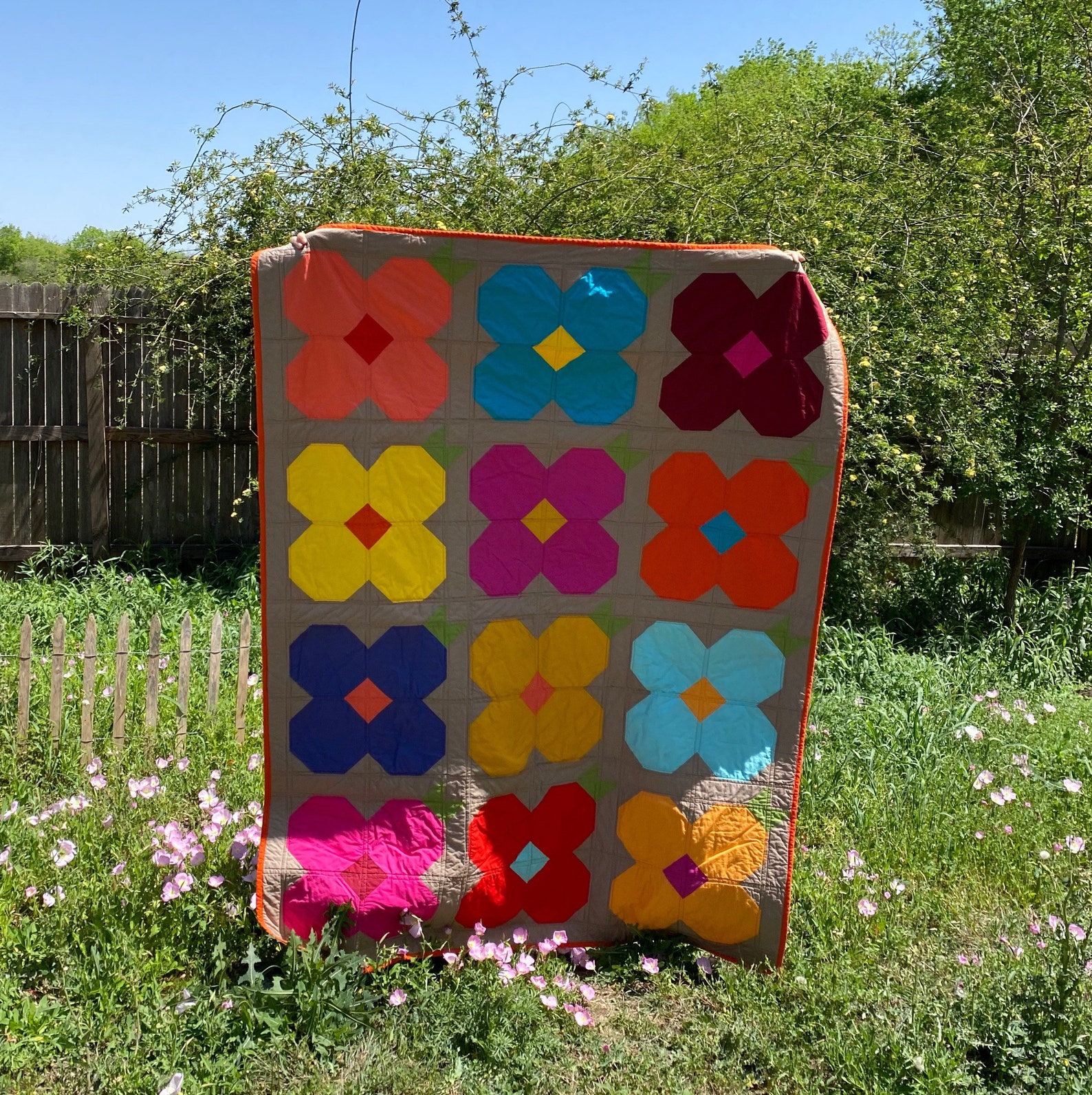 May Flowers Quilt Pattern Modern Quilt Pattern Etsy