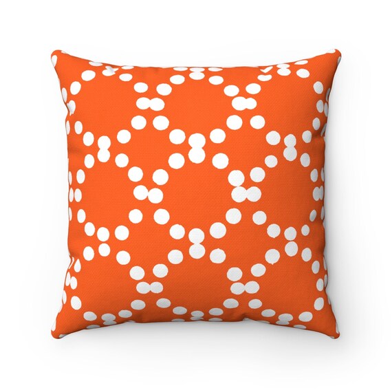 OUTDOOR Throw Pillow . Orange Outdoor Pillow . Orange patio Etsy