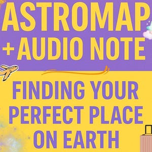 Lecture astrocartographique avec audio personnalisé - Carte astrologique numérique pour les voyages et les déménagements