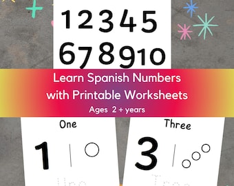 Spanish Numbers Worksheets for Kids | Printable Spanish Learning Activities