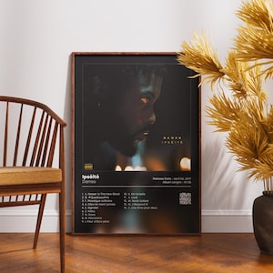 Ipséité DAMSO poster | rap poster | French rap | rap album poster | digital file | music decoration poster | rap wall poster