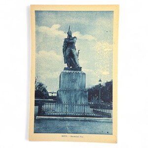 Vintage French Postcard Metz Marshal Ney Statue Carte Postale Monuments & Memorials