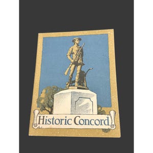 Livret historique Concord présenté par John Hancock Life Insurance Co. comprenant des cartes et des illustrations de 1928