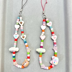Cute Bear Phone Charms, Kawaii Cloud Phone Charms, Kitty Phone Charms, Colorful Phone Charms, Key Chain, Bag Charms