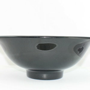 Antique Black Amethyst Glass Art Deco Bowl circa 1930's