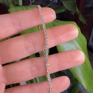 14K Lab Grown Diamond Tennis Bracelet