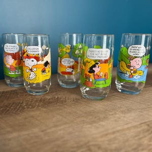 Vintage 1983 Camp Snoopy Collection McDonald&#39;s Glasses