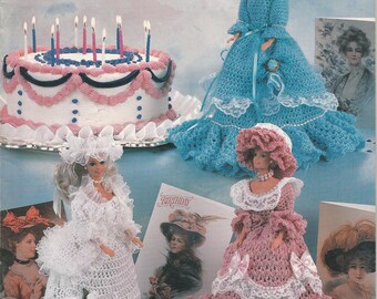 Anniversary and Birthday 11.5 Inch Fashion Doll Gowns in Monthly Jewel Like Colors Crochet Craft Pattern Leaflet 879001