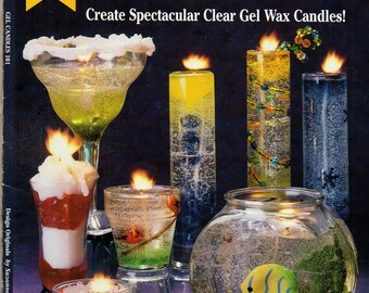 Gel Candles 101 Create Clear Wax Candles Beads Fish Parfait Drinks Desserts Gifts Directions Learn How to Make Craft Pattern Leaflet 3316