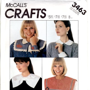 Country Collars and Cuffs Square Bow Peter Pan Round One Size Fits All Uncut Craft Sewing Pattern by Marti Michell McCall's 3463
