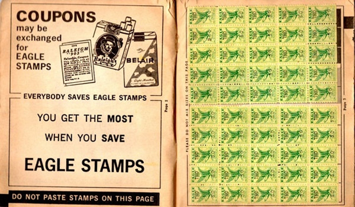Eagle Stamp Savings Book 1960s Picknpay Grocery Chain Etsy