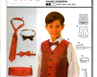 FREE Hankie <TOP's Deal>Page Boy-BOYS Brick Red Polyester Children Cummerbund 