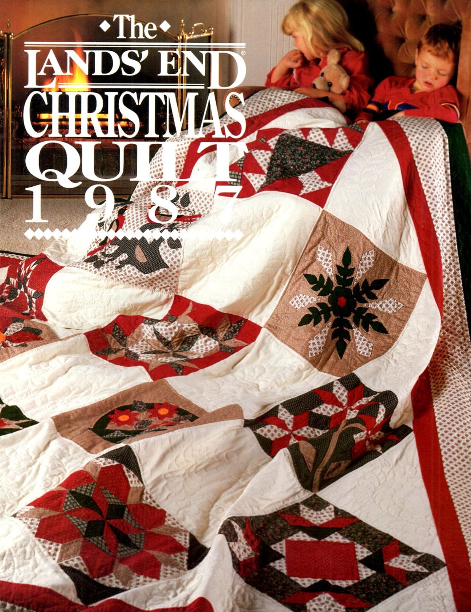 Lands' End Quilting Kit with 1987 Christmas Quilt and 1988 Etsy