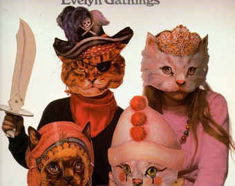 Cut and Make Cat Masks in Full Color Persian Princess Pirate with Hat Indian Chief Softcover Book