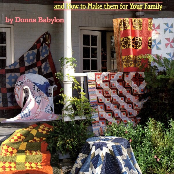 My Family Quilts How to Make Them Churn Grandmother's Pride Capital T Log Cabin Blazing Star Basket Quilt Sewing Craft Pattern Leaflet 4140