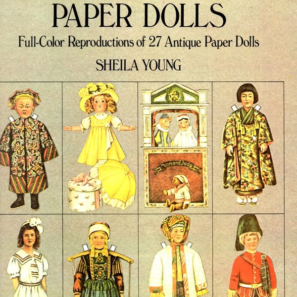 More Lettie Lane Paper Dolls Full Color Reproductions of 27 Antique Dolls Around the World China Japan Russia Norway Germany  Activity Book