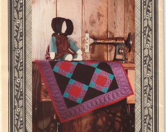 Amish Quilt (22 x 22 Inches) and Doll (21 Inches Tall) Craft Sewing Pattern 004