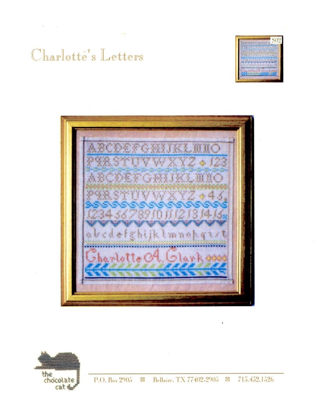 Charlotte's Letters Alphabet Monogram Numbers Repeating Borders Leaves ...