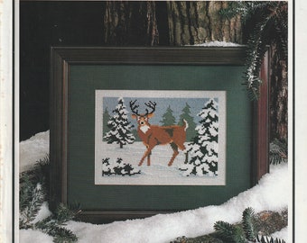 Leisure Arts Magazine Deer in Forest Victorian Brooches Love Sampler Cross Stitch Embroidery February 1994