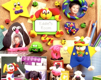 Super Fun Fimo Learn How to Make Clay Sculptures Snake Turtle Penguin Cow Pig Star Dog Fish Frame Magnet Craft Pattern Leaflet HOTP 2096
