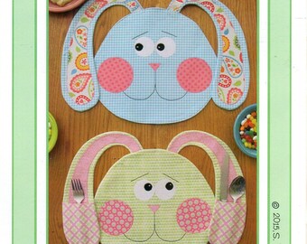 Rabbits with Long Ears Holding Silverware Place Mats Sewing Craft Pattern ST-1529