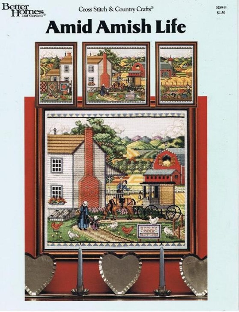 Amid Amish Life Cross Stitch Pattern No. 028944 Craft Leaflet Etsy
