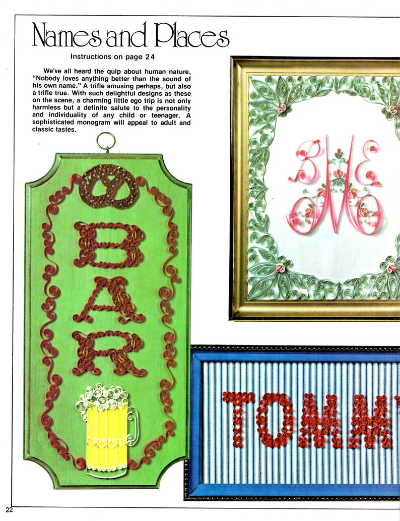 Concepts in Quillery Paper Curling Flower Basket Leaf Vine Birds Eggs Pictures Birth Wedding Announcement Learn How to Craft Pattern Leaflet