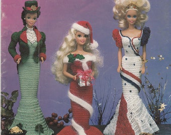 Holiday Costumes 11 and half inch doll Clothes Christmas Fourth of July Halloween Crochet Craft Pattern Leaflet 87081