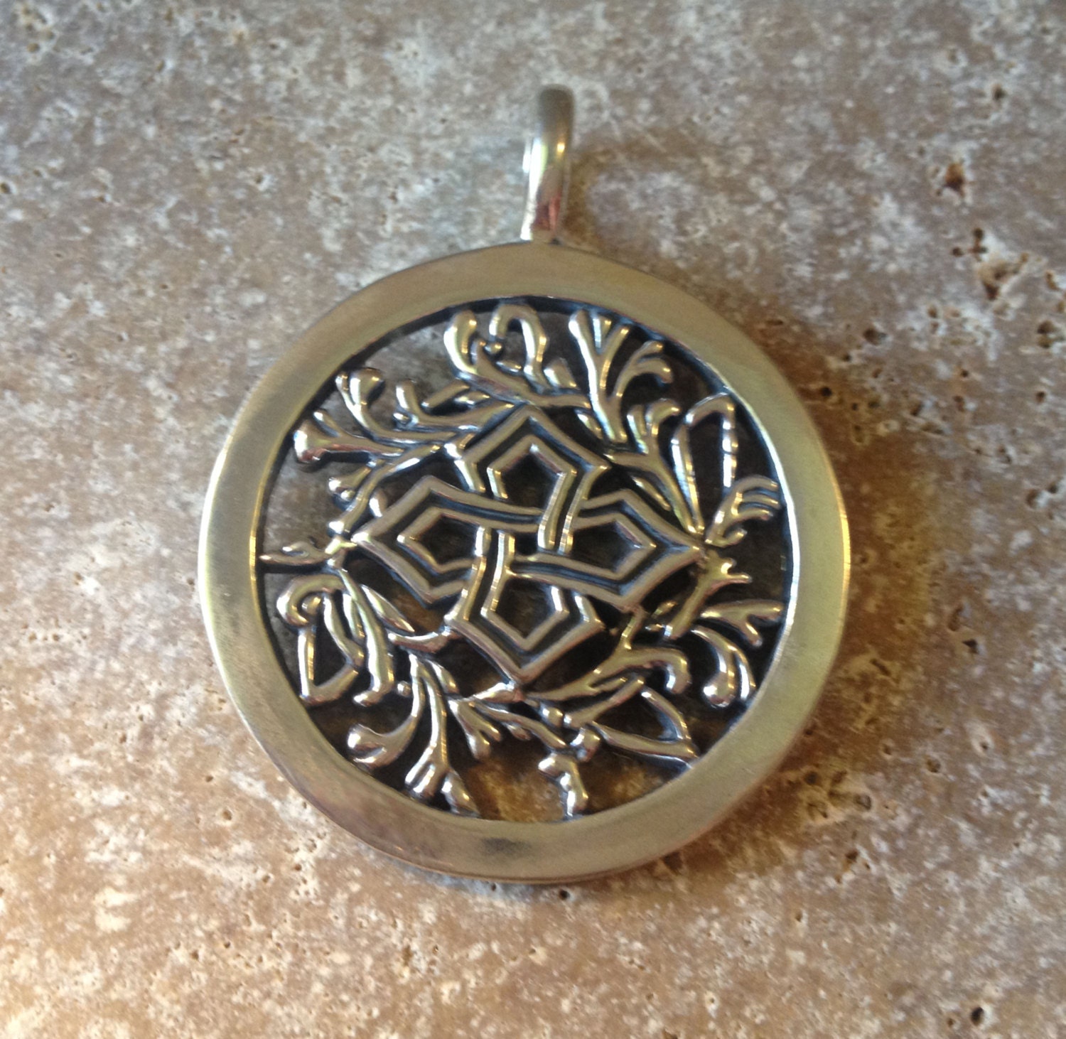 Circle of Trust Pendant .925 Sterling Silver Heavy Weight Etsy