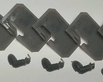 5x Space warrior Shields | Boarding Shields | Sci-Fi Grimdark Custom Bits Wargaming Miniatures 28mm 32mm