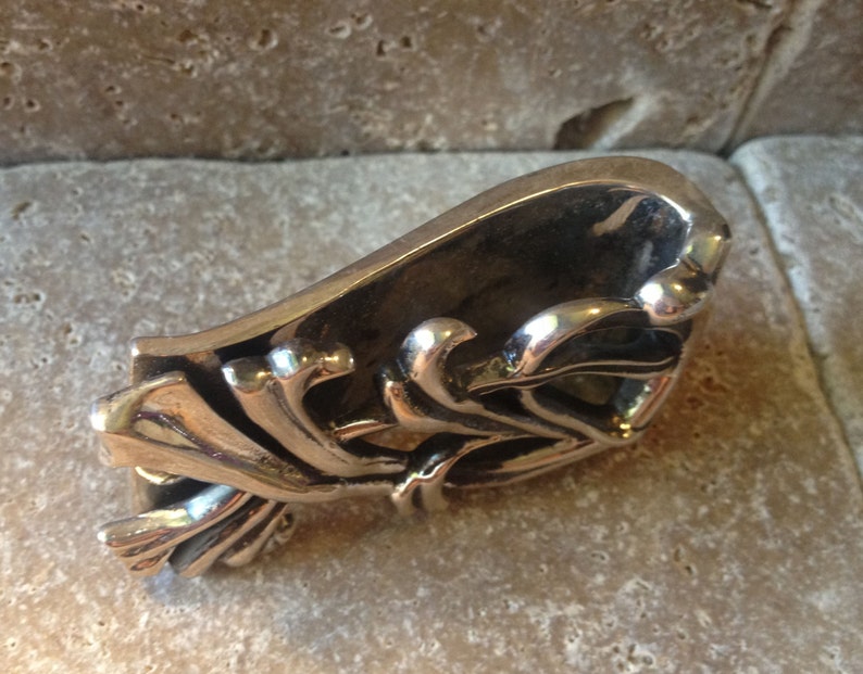 Big Money Clip .925 Sterling Silver heavy Men gift carved ...