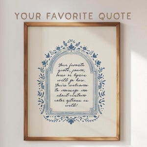 Custom Quote, Poem or Scripture Verse Print, Personalized Wall Art