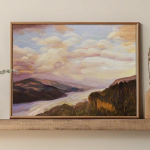 Impression d'art de l'Oregon, Columbia River Gorge, oeuvre d'art PNW, idée cadeau amateur du nord-ouest du Pacifique