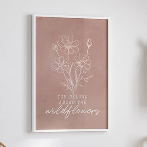 Wildflower Nursery Art Print: Pen & Ink Floral, Girl's Room Decor