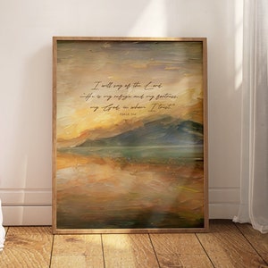 Psalm 91:2 Wall Art Print, Trust in God,  Scripture Artwork,  Bible Verse Artwork