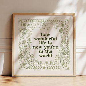 Sage Green and Ivory Nursery Print