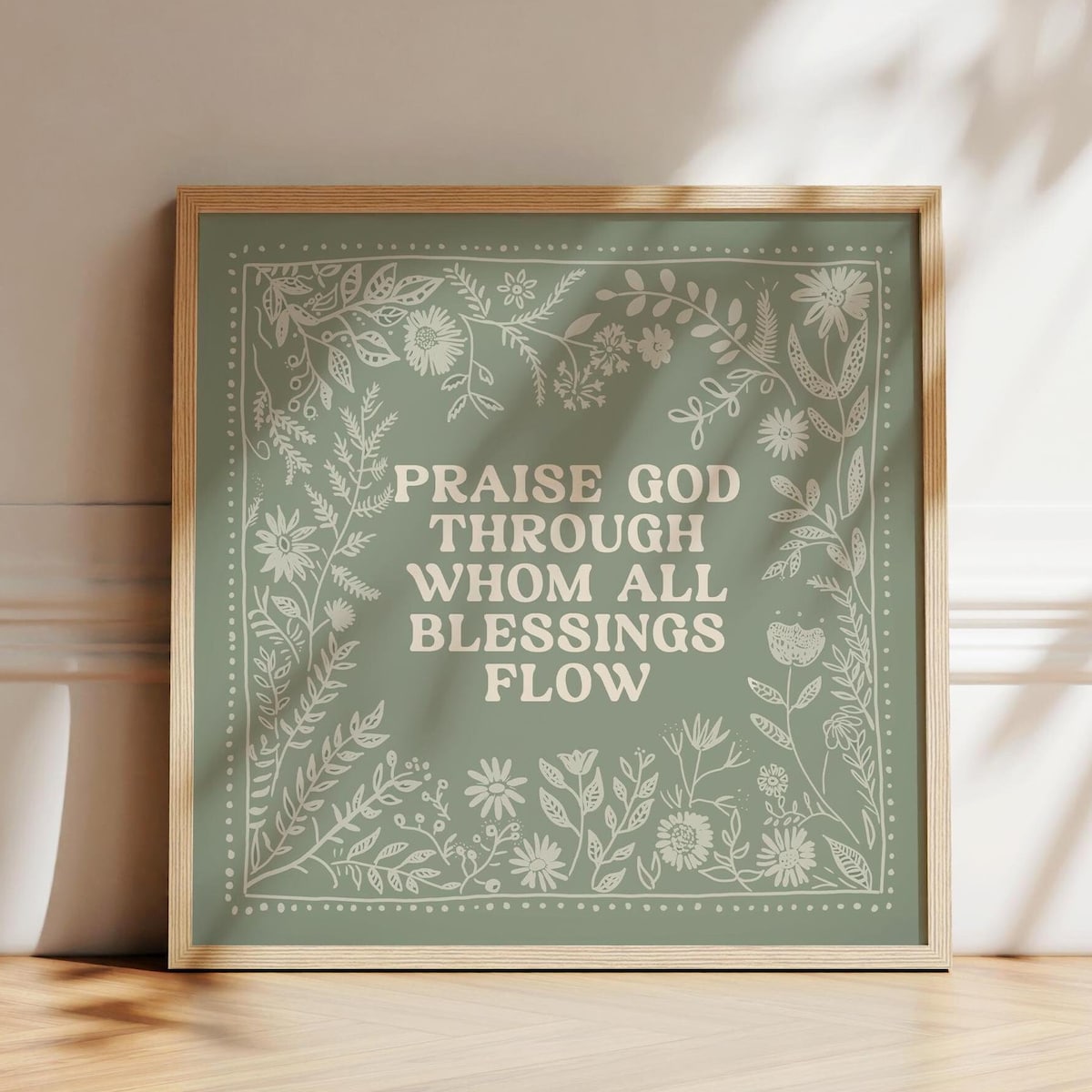 Doxology Hymn Art Print, Praise God Through Whom All Blessings Flow Lyrics, Christian Gift - Etsy