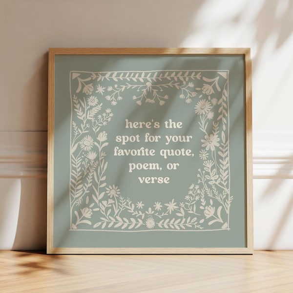 Custom Quote Art Print: Favorite Scripture, Poem or Song Lyrics