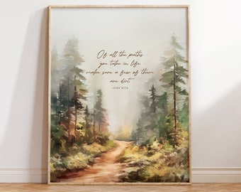 John Muir Quote Print, Of all the paths you take in life Art, Hiking or Camping Artwork