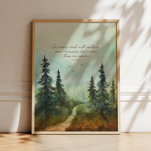 John Muir Quote Print, in Every Walk With Nature Watercolor Art - Etsy