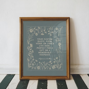Personalized poem print, sentimental home decor or memorial remembrance art.