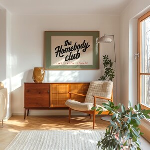 The Homebody Club Printable | Cozy Wall Art, Introvert Gift INSTANT DOWNLOAD image 3