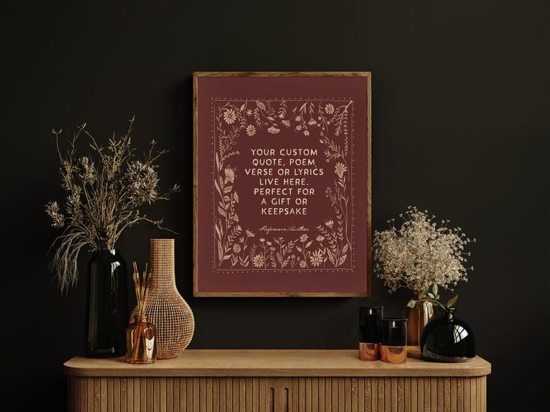 Custom wedding vow print, meaningful keepsake or anniversary gift for couples.