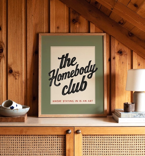 The Homebody Club Print – Cozy Wall Art for Introverts