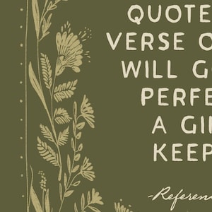 Custom Quote Print, Poem or Scripture Verse Gift, Personalized Wall Art (Multiple Color Options) image 5