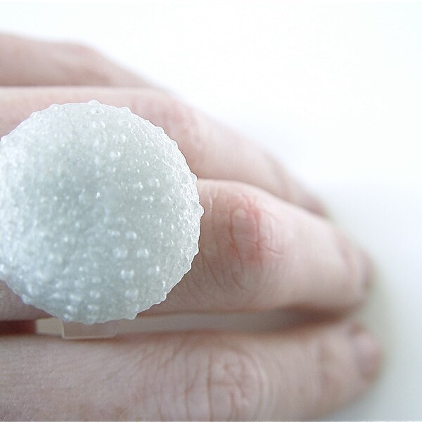 Minimalist Sea Urchin Ring Modern Beach Nature Jewelry