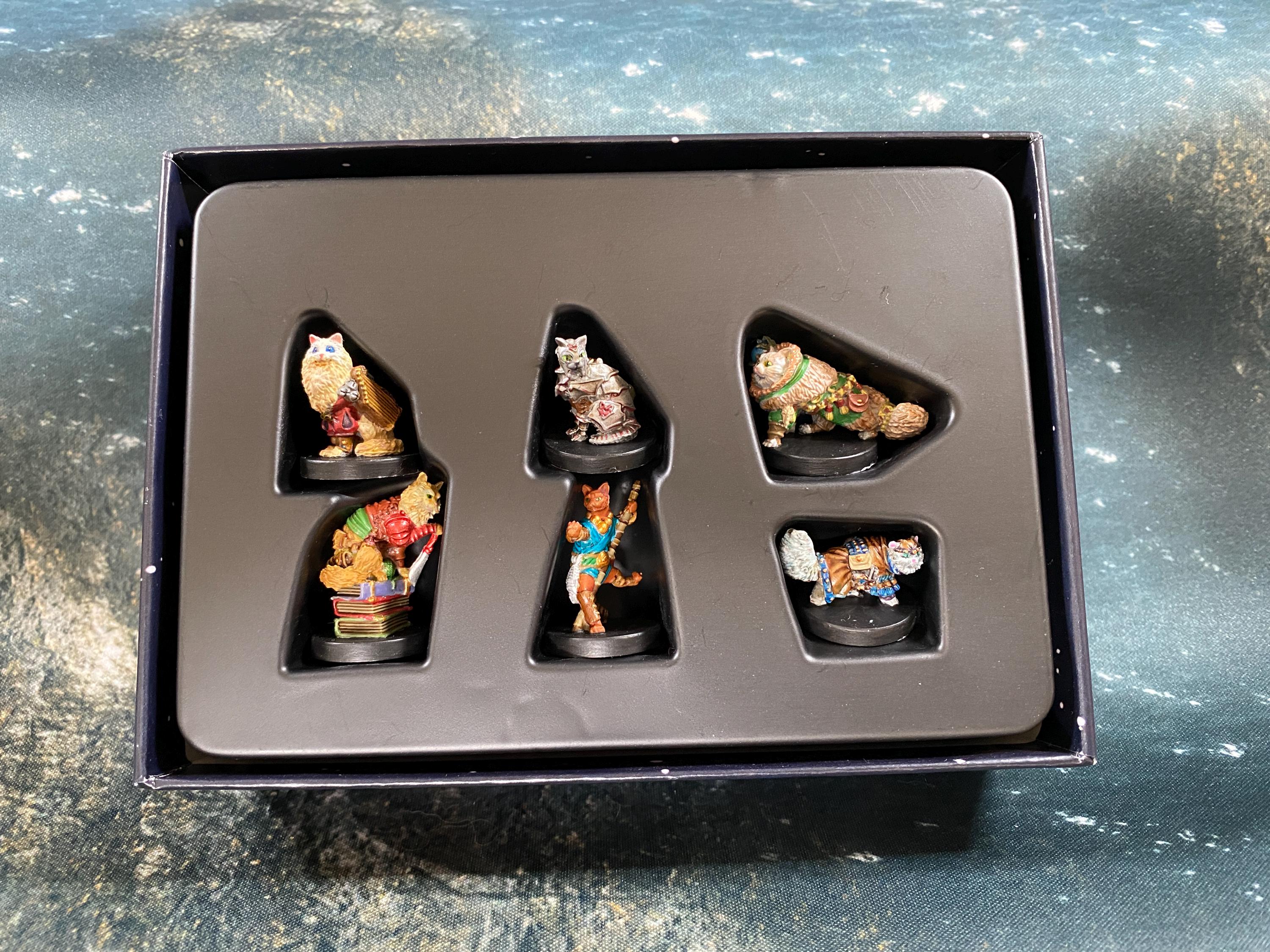 Cats & Catacombs Volume 1 – 6 Fantasy Kat-miniaturen, 5e Editie Compatibel, Voor D&D En Schilderen
