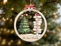 Custom 2025 Family Christmas Ornament, Personalized Ornament with Names, Xmas Tree Decor, Holiday Keepsake