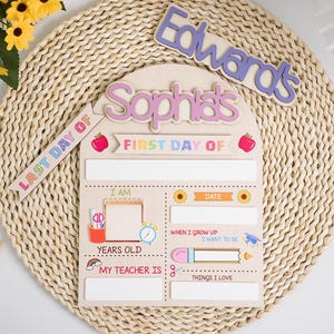 First Day of School Sign, Custom Back to School Sign, Preschool, Kindergarten 1st Day of School Sign, School Board, Last Day of School Sign