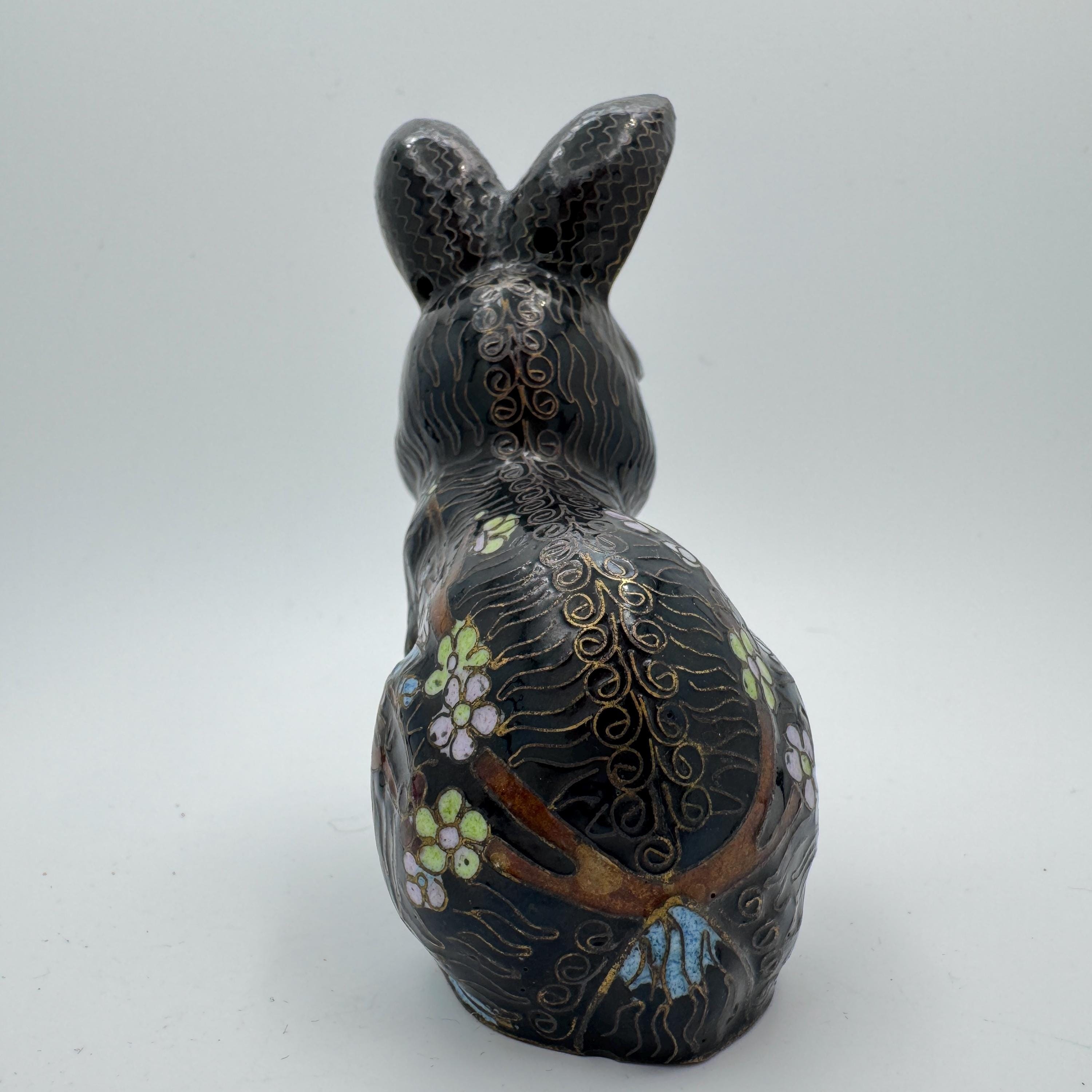 Vintage Cloisonne Bunny Rabbit Figurine - Etsy